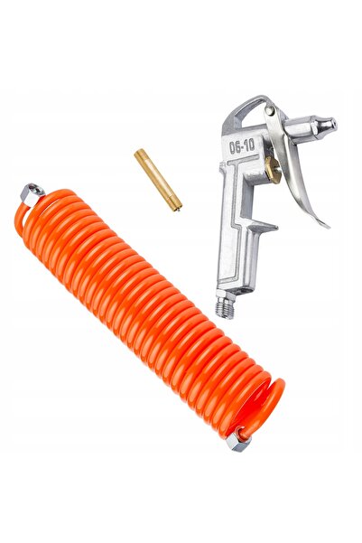 Rosfix Pistol de Suflat cu Furtun Spiralat 5M | Filet 1/4", Duza 2 mm