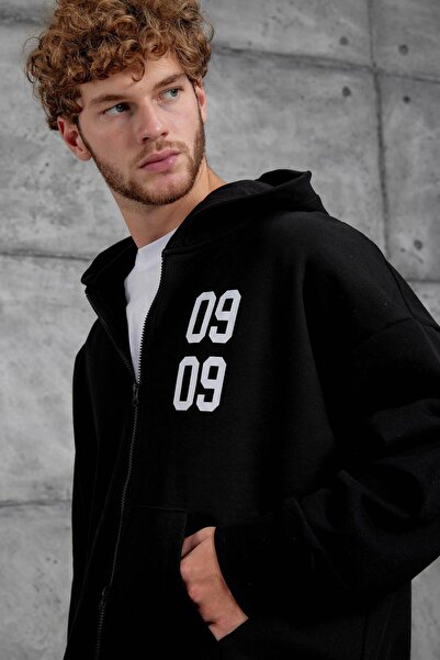 NOMARC Black 0909 Printed Oversize Tracksuit Set