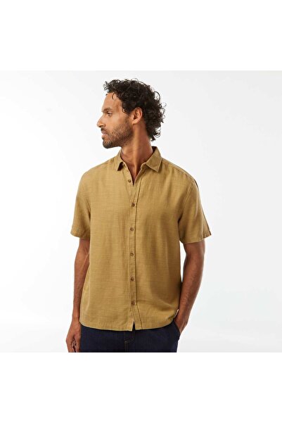 KIABI قميص سادة بأكمام قصيرة باللون الأخضر