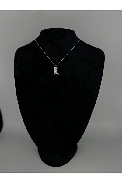 Kokoş İşler Cowboy Boot Steel Necklace