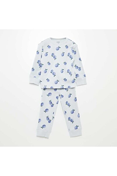 KIABI Printed knit pyjamas - 2-piece set BLUE