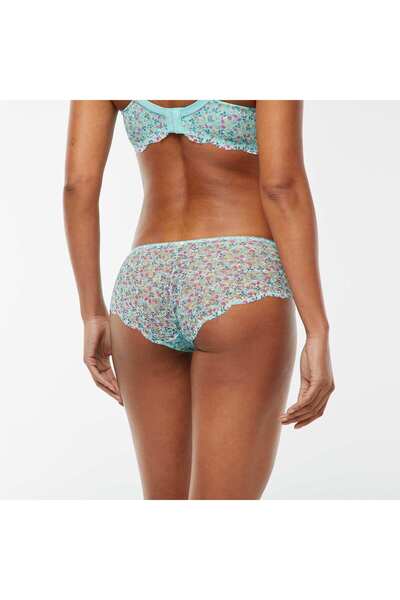 KIABI Openwork floral lace boy shorts BLUE