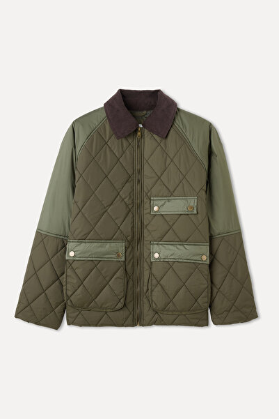 Mudo Velvet Collar Quilted Coat Jacket