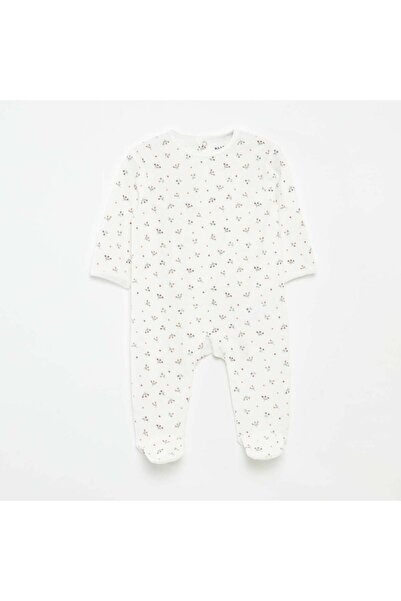 KIABI بدلة نوم مخملية بنقشة بيج