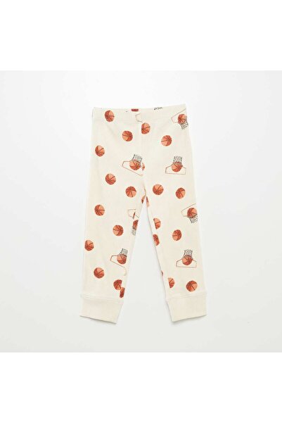 KIABI Printed knit pyjamas - 2-piece set WHITE