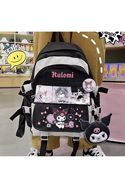 İnci Kuromi Okul Sırt Çantası ve Aksesuarları Sanrio