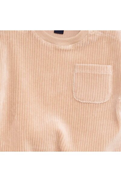 KIABI Velour sweatshirt and trousers tracksuit set - 2-piece set BEIGE