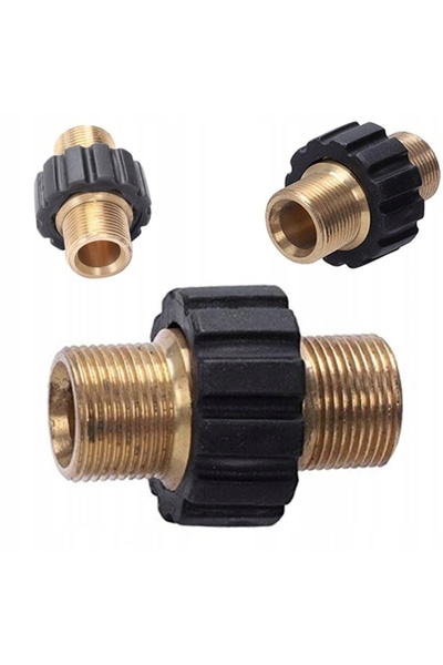 Rosfix Nipel Alamă 2x GZ M22 | Conector Furtun | Compatibil cu Kärcher