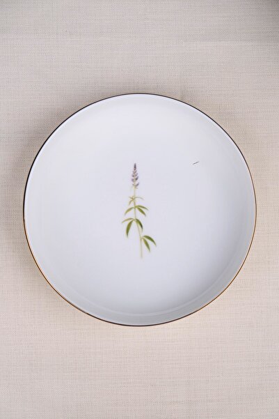 tabakevi Tabak Evi Porcelain Natura Cluster Gold Gilded Deep Plate 18.50cm Single