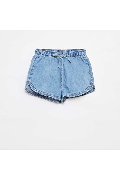 KIABI Plain denim shorts BLUE