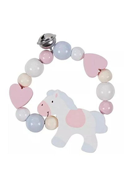 Goki Jucărie senzorială pentru bebeluși, model măgar, cu mărgele din lemn,