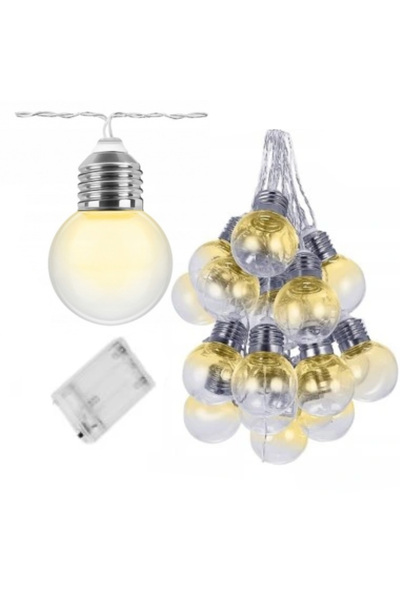 Rosfix Ghirlandă LED 3M 20x Becuri | Lumină Caldă | Alimentare pe Baterii