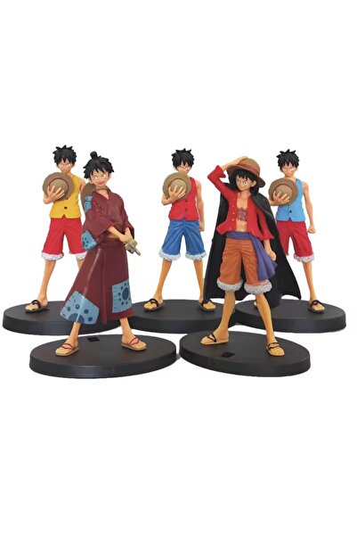 happystoretr 5 adet/takım Anime Tek Parça Aksiyon Figürleri Luffy Dişli 5 Gün...
