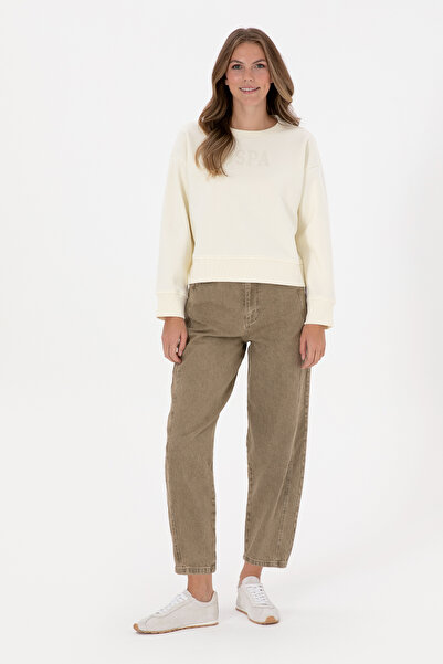 U.S. Polo Assn. Kadın Yeşil Balloon Fit Jean Pantolon 50308384-VR235