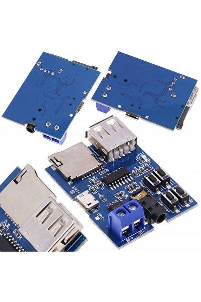 Rosfix Modul MP3 USB Micro SD | Amplificator 2W, Jack Audio, 5V, 45x35 mm
