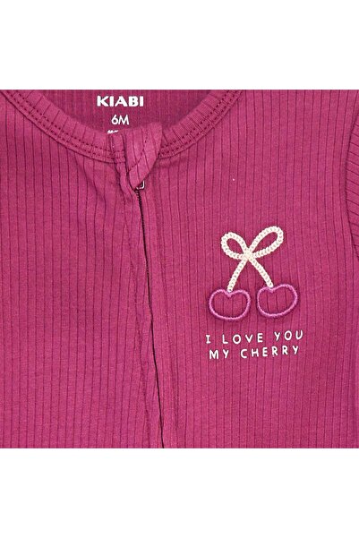 KIABI A lightweight zip-up sleepsuit with short sleeves PINK