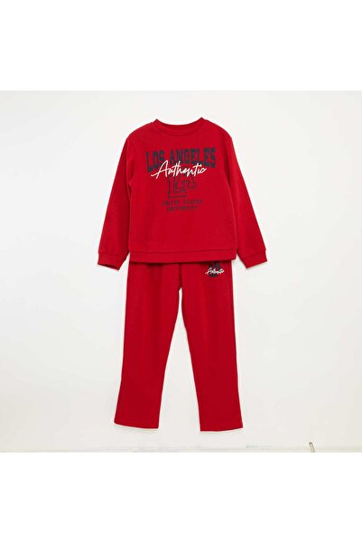 KIABI Varsity-style sweatshirt + joggers set - 2-piece set RED