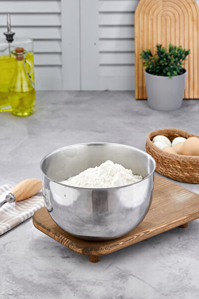 EMBazaar 24 cm Steel Mixer Dough Kneading Bowl