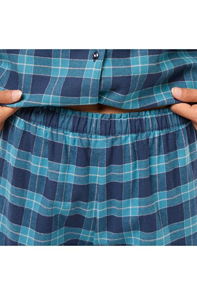 KIABI Long 2-Piece Pajama Set: Shirt + Pants - 2 Pieces GREEN