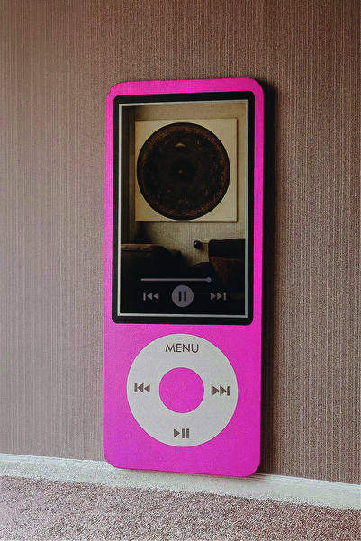 SAGASİS Retro İpodd Mp3 Görünümlü Duvar Aynası-dekoratif Renkli Ayna (150x58...