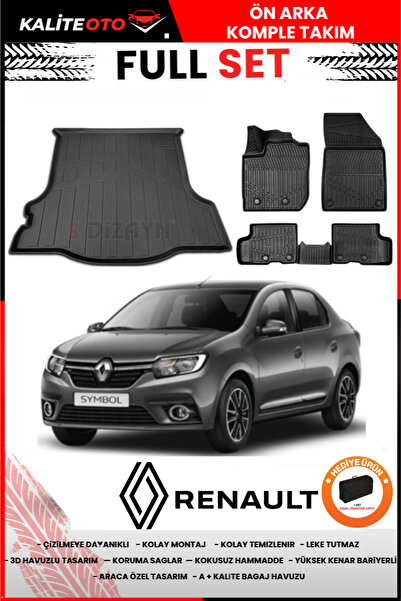 ko kaliteoto Renault Symbol 2015-2016-2017-2018-2019-2020-2021 Model Bagaj Ha...