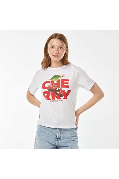 KIABI Oversized T-shirt with print on the front WHITE