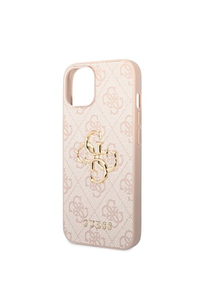 Guess Θήκη για iPhone 14, Μεταλλικό λογότυπο 4G, Λεπτή προστασία, Συμβατή, Ροζ