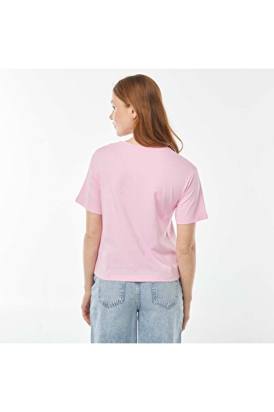 KIABI Oversized T-shirt with print on the front PINK