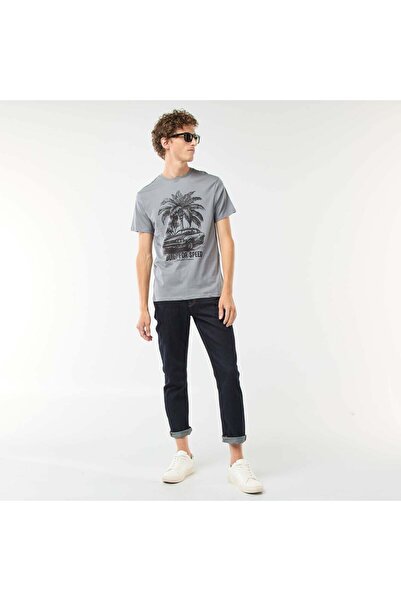 KIABI Short-sleeved printed T-shirt GREY