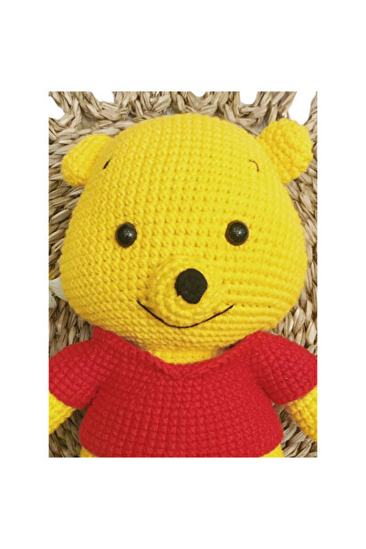Fatio Handmade Crochet Pooh Bear Doll – 23cm Plush Toy from Winnie the Pooh