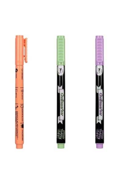 SHOPIENS Set Carioci Creta Lichida 3 Buc Culori Pastel Varf 1 mm pentru Suprafete Neporoase