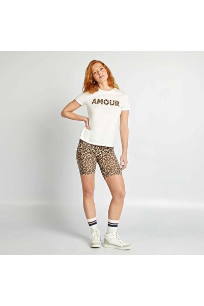 KIABI Printed T-shirt WHITE