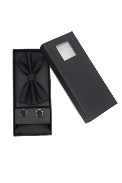 FashionForYou Gentleman 3-piece set, for men, bow tie, button and fabric hand...