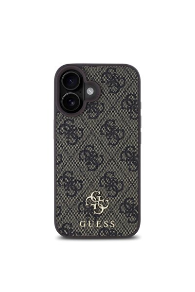 Guess Case for iPhone 16, Hardcase 4G Classic MagSafe, Brown