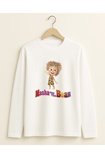 fasardi Maşa İle Koca Ayı Maşa Uzun Kollu Kız Çocuk Tişört