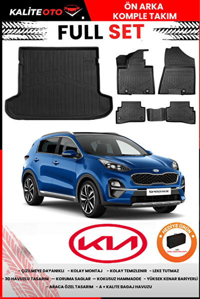 ko kaliteoto Kia Sportage 2016-2017-2018-2019-2020-2021 Model Bagaj Havuzu+Pa...
