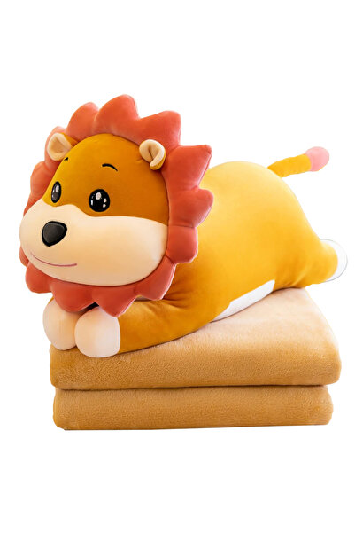 RCO Plush Lion 50 cm with Soft Blanket 155x105 cm – Cuddly Toy, WJ6215A
