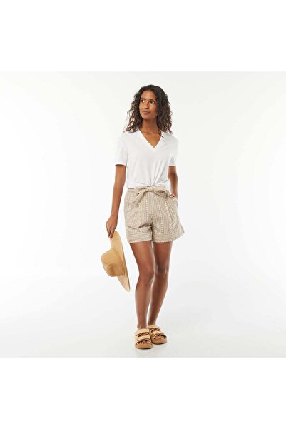 KIABI T-shirt with short sleeves and V-neckline WHITE