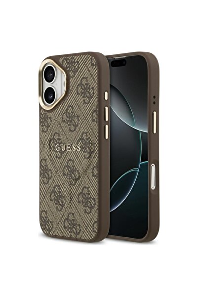 Guess Case for iPhone 17, Hardcase 4G Classic MagSafe, Brown