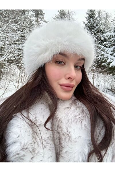 Mollycrush Winter Women's Trend Plush Black Faux Fur Kalpak Hat Pullover Russian Style