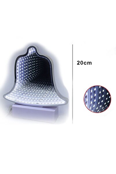 idei Luminous decoration, Bell 20 cm, Infinity mirror effect, battery and USB powered