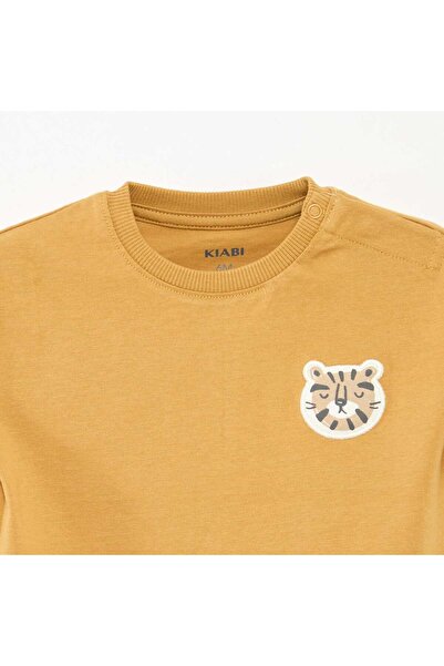 KIABI T-shirt with textured print YELLOW