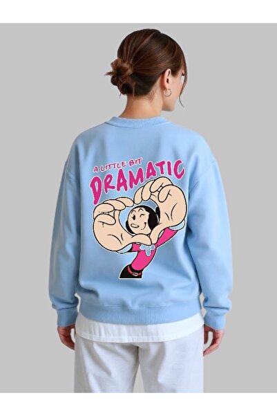 ArtYus سويت شيرت بياقة دائرية مطبوعة بتصميم دراماتيك سافيناز للجنسين بأكمام طويلة