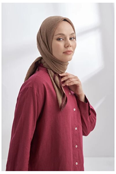 ARMANDA Muslin Scarf with Piping 110X110 cm