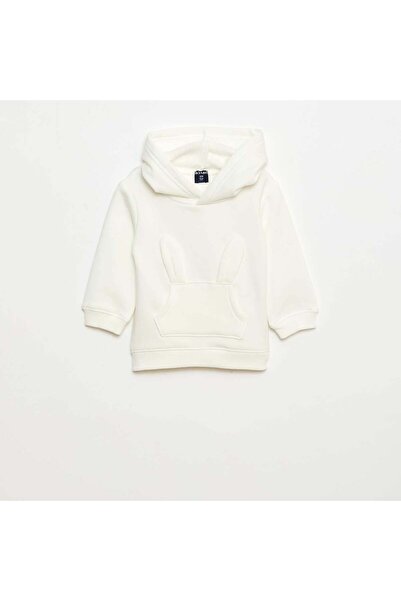 KIABI هودي من الصوف بتصميم أرنب متحرك باللون الأبيض