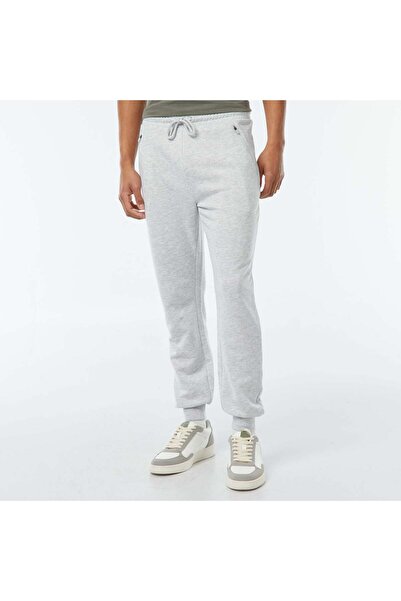 KIABI Lightweight sweatshirt fabric joggers with zip pockets GREY