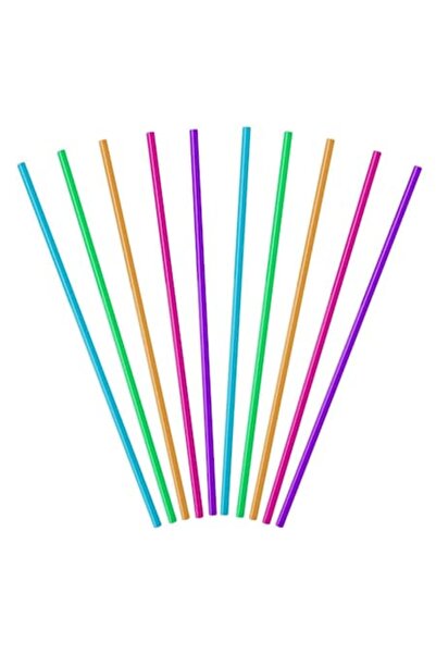 SHOPIENS Set 120 reusable plastic straws Shopiens®, colored, 5 x 210 mm