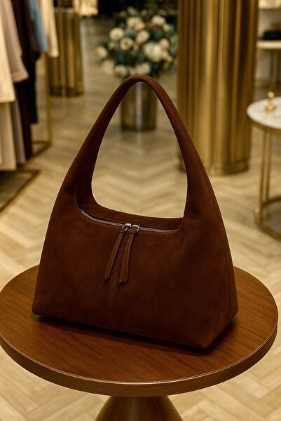 ESTUTE Luxe Suede Hobo Shoulder Bag