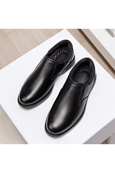 Modlet.ro Pantofi casual bărbătești negri din piele naturală MOD13965