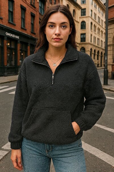 Wish BF Φούτερ Füme ψηλός λαιμός oversized Πελούς